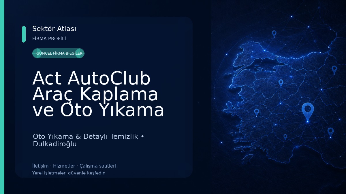Act AutoClub Araç Kaplama ve Oto Yıkama Hizmetleri Oto Yıkama & Detaylı Temizlik