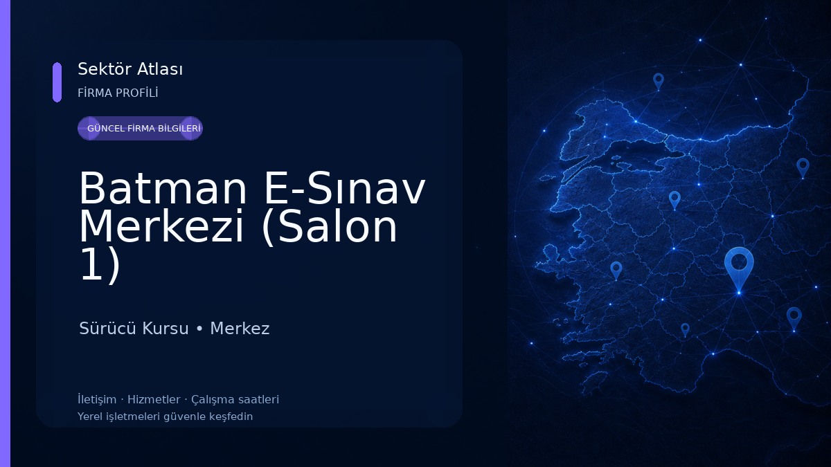 Batman E-Sınav Merkezi (Salon 1)