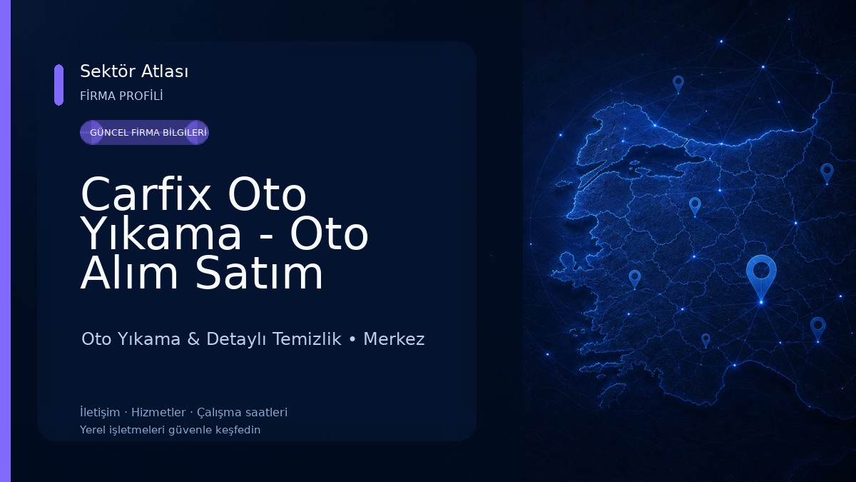 Carfix Oto Yıkama - Oto Alım Satım Oto Yıkama & Detaylı Temizlik