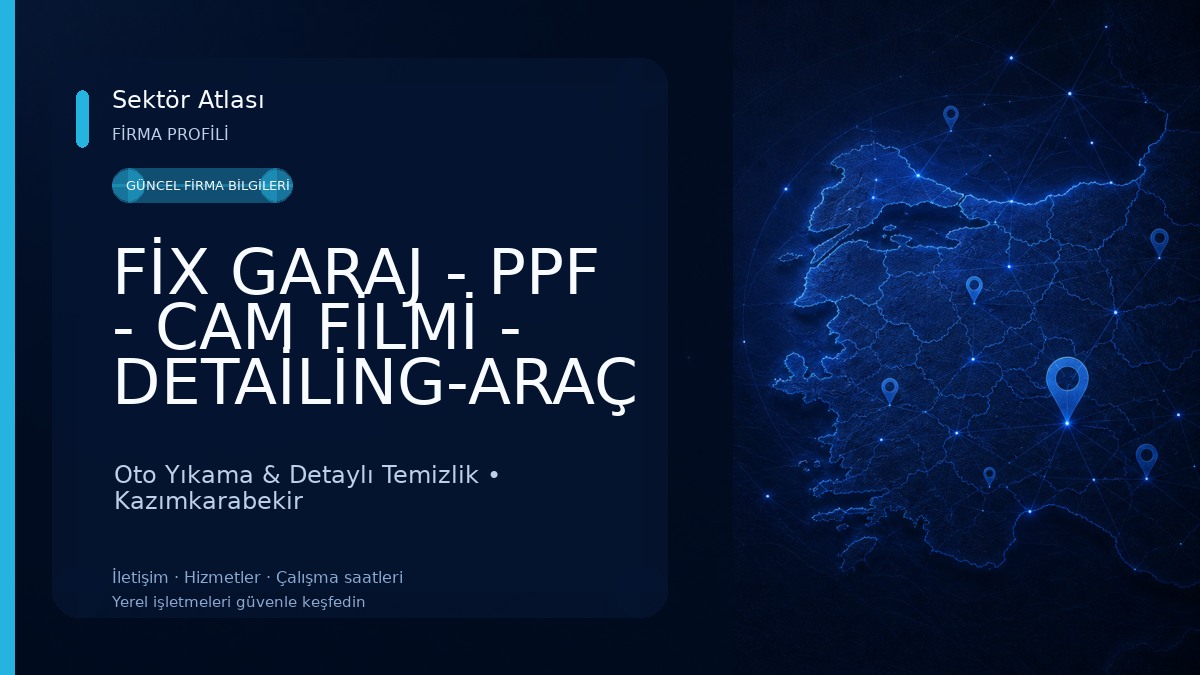 FİX GARAJ - PPF - CAM FİLMİ - DETAİLİNG-ARAÇ ALIM SATIM -TUNİNG - MULTİMEDİA Oto Yıkama & Detaylı Temizlik