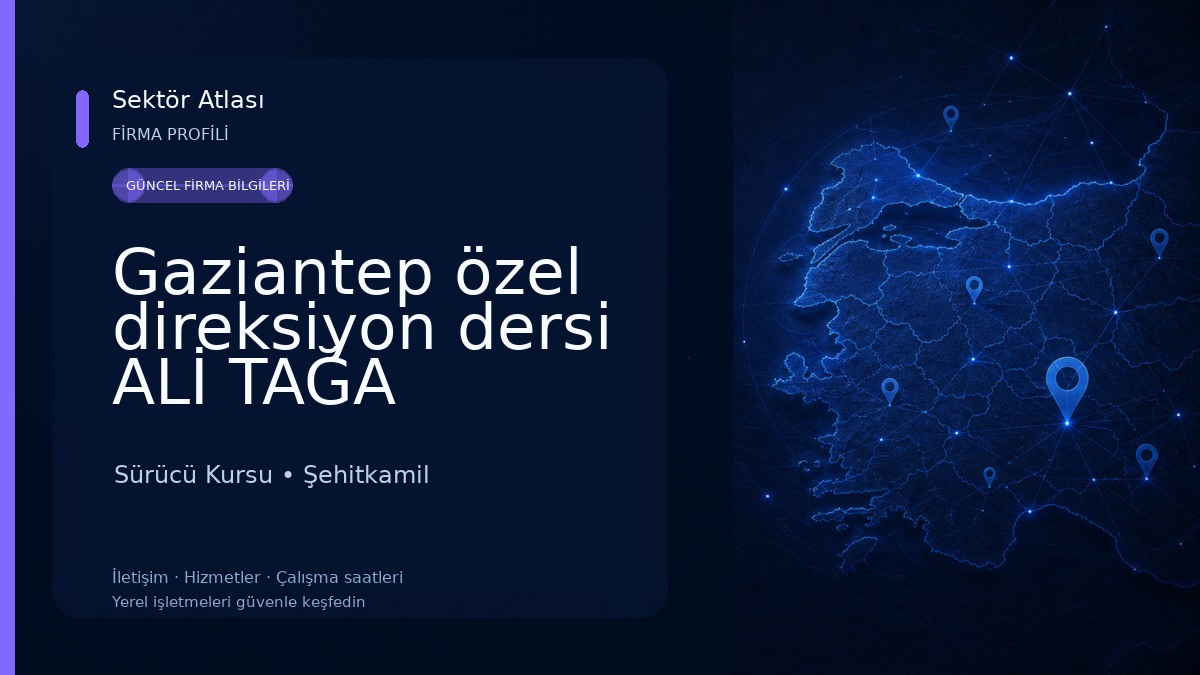 Gaziantep özel direksiyon dersi ALİ TAĞA