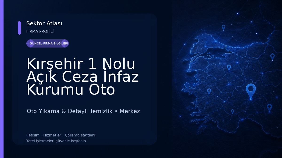 Kırşehir 1 Nolu Açık Ceza İnfaz Kurumu Oto Yıkama Oto Yıkama & Detaylı Temizlik