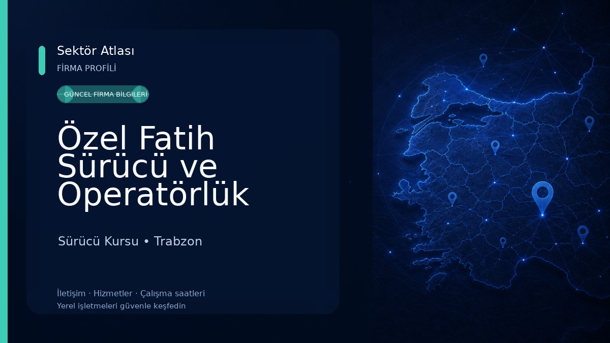 Özel Fatih Sürücü ve Operatörlük Kursu Sürücü Kursu