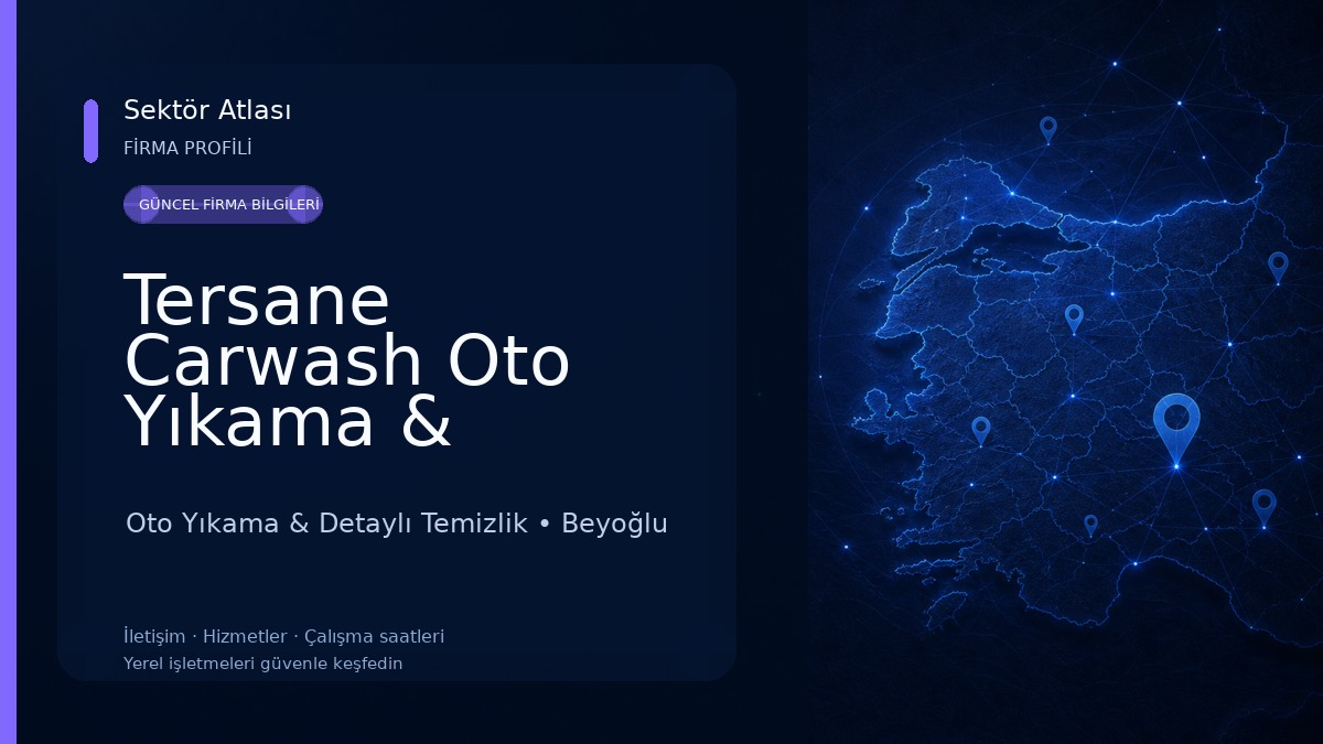 Tersane Carwash Oto Yıkama & Detailing Oto Yıkama & Detaylı Temizlik